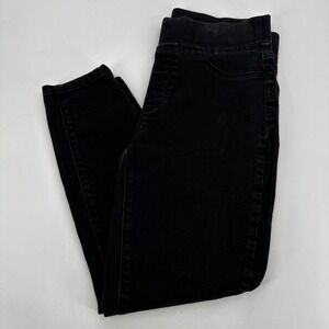 Talbots Black Pull On Jeggings Womens 6P Stretch Denim Skinny Pants Capsule Dark